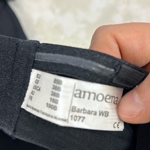 Amoena Strapless Wire Free Black Bra Size 38B - Picture 6 of 9